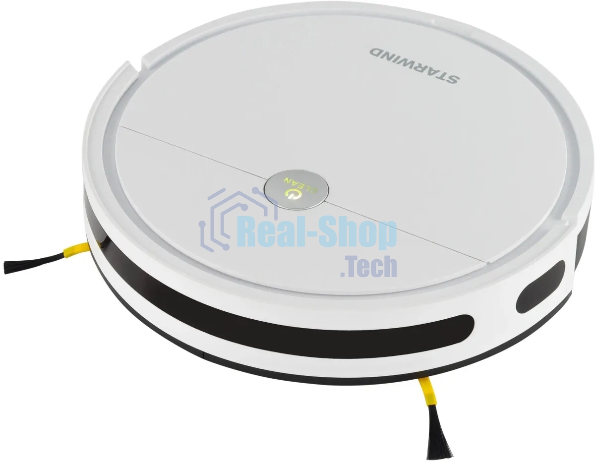 Робот-пылесос Starwind SRV4575 белый, 15 Вт, 2000 мА·ч Li-Ion, уборка влажная/сухая, пылесборник контейнер 0.3 л