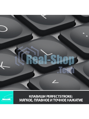 Клавиатура беспроводная Logitech MX Keys Mini (920-010501), USB, Bluetooth/Радиоканал, темно-серый/черный