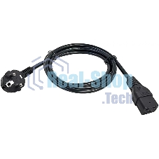 Шнур питания ITK PC-C19D-3M C19-Schuko проводник.:3x1.5мм2 3м 230В 16А черный