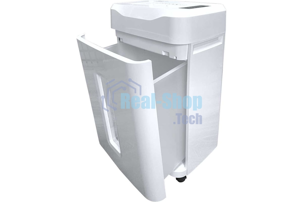 Шредер Office Kit S210N 3,9x38 белый (секр.P-4) фрагменты 16лист. 35лтр. скрепки скобы пл.карты CD