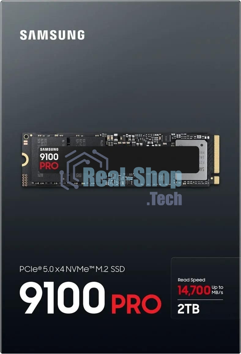 Накопитель SSD 2Tb Samsung 9100 PRO, M.2, PCI-E 5.0 x4, TLC 3D NAND R/W - 14800/13400 Mb/s