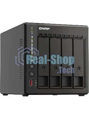 Сетевое хранилище SMB QNAP TS-453E-8G NAS, 4-tray w/o HDD. 2xHDMI-port. 4-core Celeron J6412 2-2.6 GHz, 8Gb DDR, 2x2.5Gb LAN, 2 x M.2 2280 PCIe Gen 3 x2, 2x USB 3.2 Gen 2 (10Gbps) Port, 2x USB 2.0 port