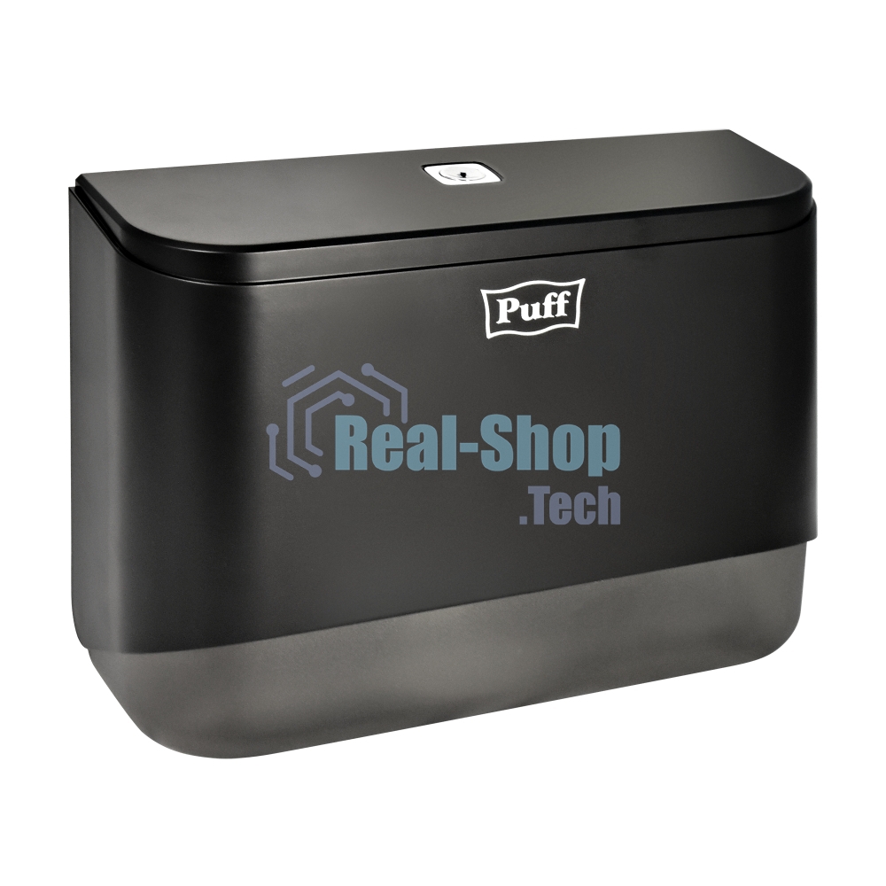 Диспенсер бумажных полотенец Puff-5140Bl черный, с замком, ABS-пластик