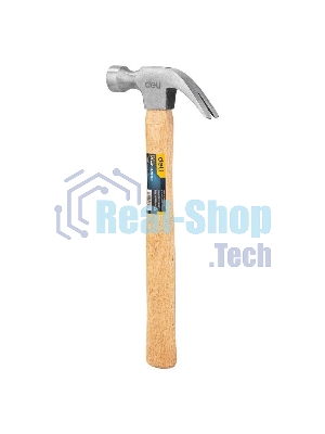 Молоток-гвоздодер Deli DL5250 500 гр Технические характеристики: 500 г. Длина: 330 мм. Деревянная рукоять