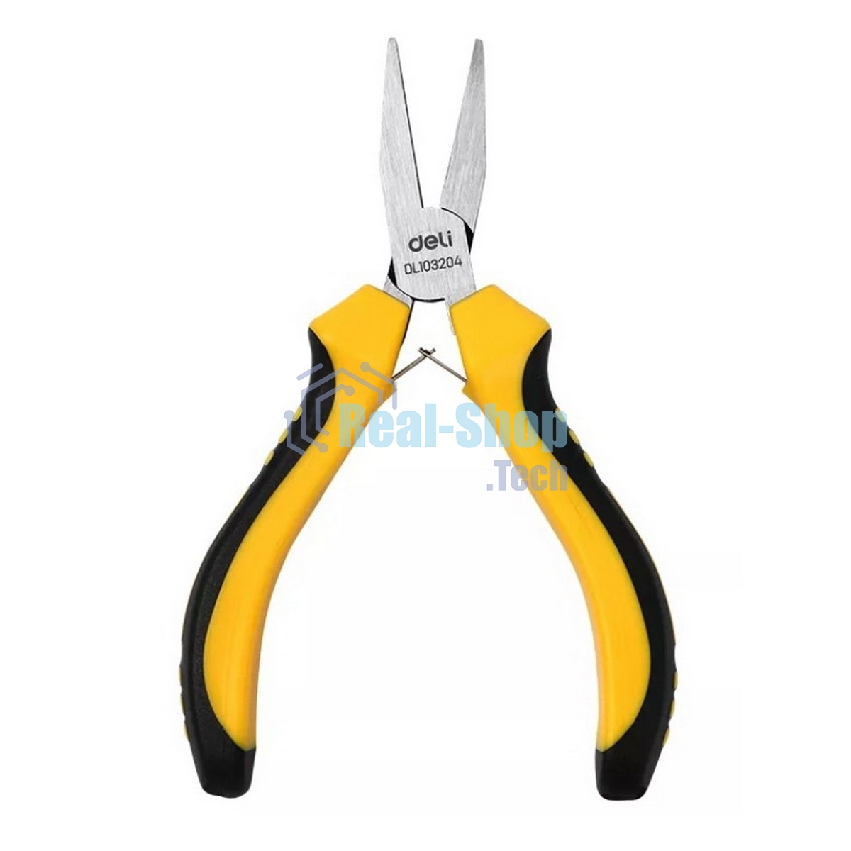 Мини-тонкогубцы Deli DL103204 160мм, двухкомпонентная рукоять