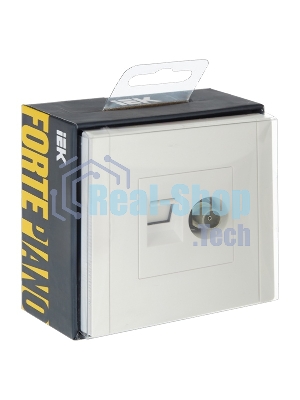 Розетка двойная TV+RJ45 кат.5E IEK FORTE&PIANO FP236 белый