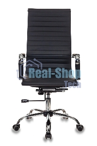 Кресло руководителя Бюрократ CH-883/BLACK черный, искусственная кожа, крестовина хром