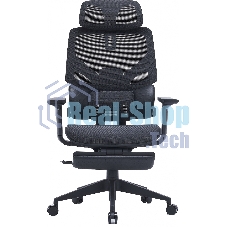 Кресло Cactus CS-CHR-MC01-BK черный, сетка, подголовник