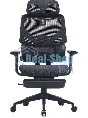 Кресло Cactus CS-CHR-MC01-BK черный, сетка, подголовник