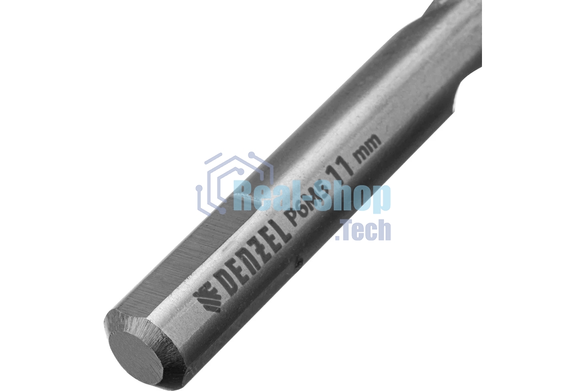 Сверло спиральное по металлу Denzel 11 x 142мм, Р6М5, Golden Tip, многогранная заточка