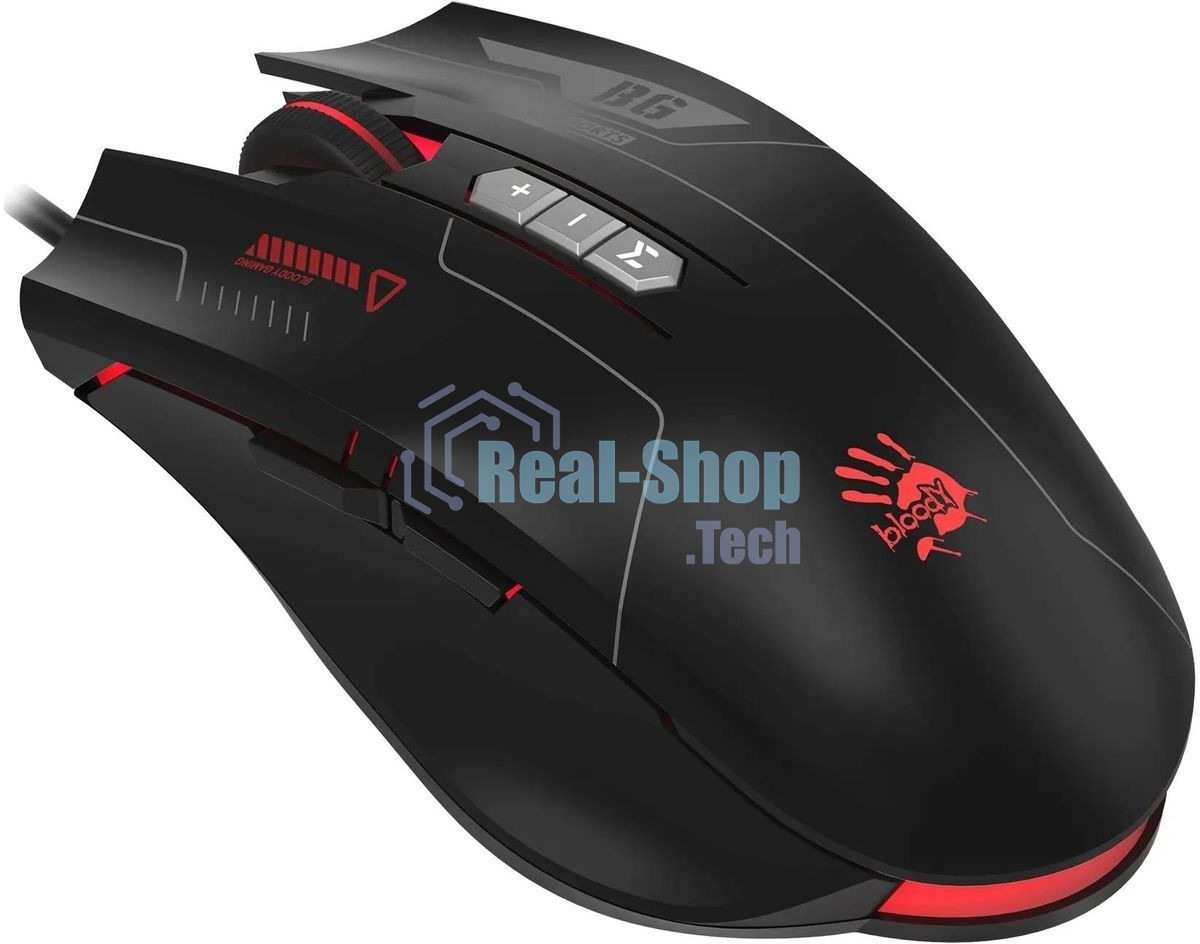 Мышь проводная A4Tech Bloody ES7 черный, 6000 dpi, USB, кнопки - 8