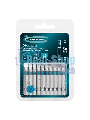 Бита Gross 113026 SL6,0х50 мм, сталь S2, шестигр., 10 шт.