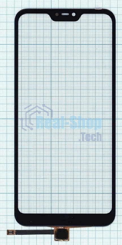Сенсорное стекло (тачскрин) для Xiaomi Redmi 6 Pro/Mi A2 Lite, черное
