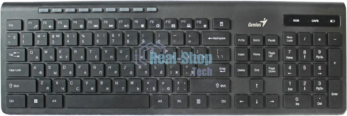 Клавиатура беспроводная Genius SlimStar 7230, USB, Радиоканал, черный