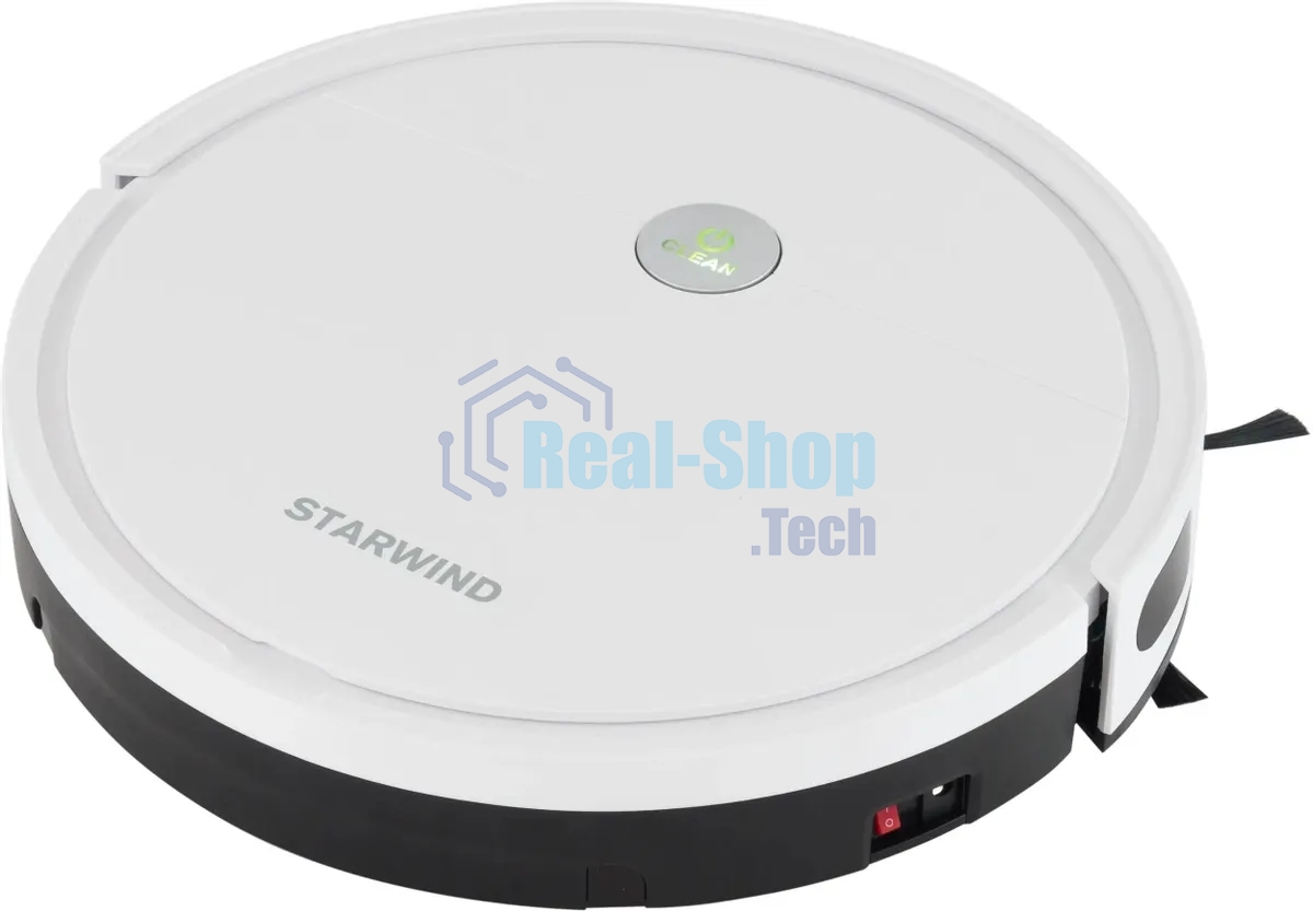Робот-пылесос Starwind SRV4575 белый, 15 Вт, 2000 мА·ч Li-Ion, уборка влажная/сухая, пылесборник контейнер 0.3 л