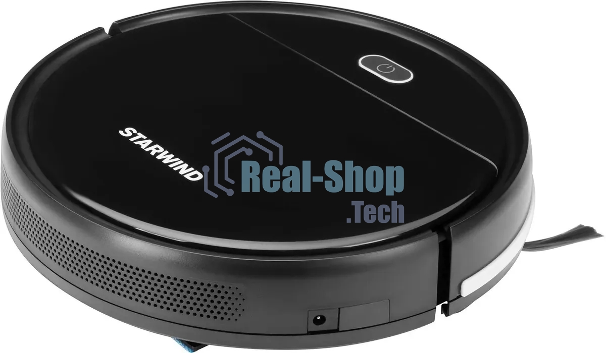 Робот-пылесос Starwind SRV3950 черный, 18 Вт, 1500 мА·ч Li-Ion, уборка влажная/сухая, пылесборник контейнер 0.2 л