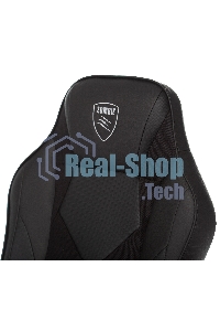 Кресло игровое Zombie GAME 17 черный, текстиль/эко.кожа, крестовина пластик