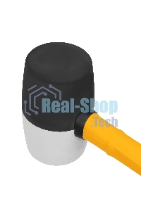 Киянка резиновая Denzel 680 г, черно-белая, фибергласовая рукоятка c TPR покрытием