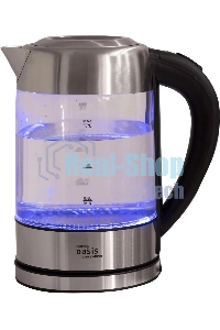 Чайник электрический OASIS K-7GS стальной+черный 1,7л. 2200Вт