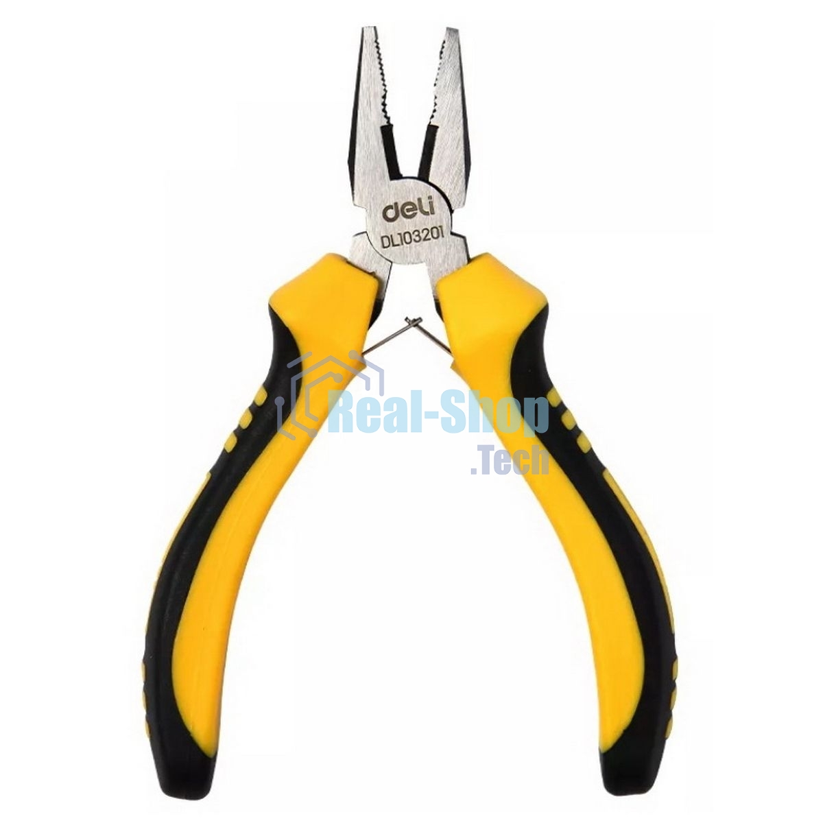 Мини-плоскогубцы Deli DL103201 115мм, двухкомпонентная рукоять
