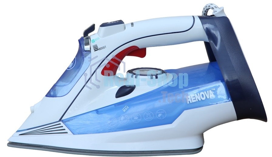 Утюг RENOVA SI26C-45BL белый/синий, 2600 Вт, 45 г/мин, 210 г/мин, 420 мл