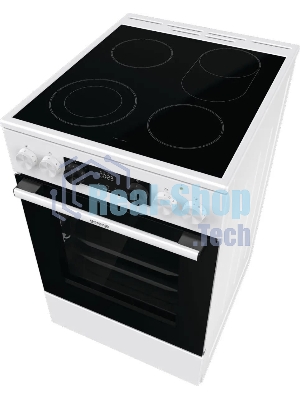 Плита электрическая Gorenje GECS5C70WA белый, конфорок 4 электрических, духовка 70 л, 50 см x 85 см x 59.4 см
