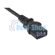 Кабель питания компьютера Cabeus PC-186-VDE-5M IEC 320 C13, вилка Schuko, 5 м, 10А, черный