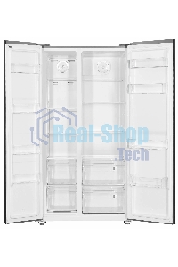 Холодильник Kraft KF-MS5701DI темно-серый двухкамерный 372/198л морозилка сбоку, Side by Side