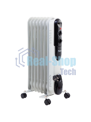 Обогреватель масляный MTX OCH-1500, белый, 1500 Вт, 15 м2, термостат