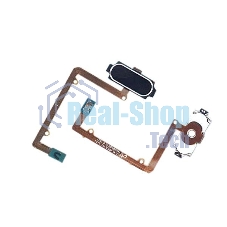 Кнопка HOME в сборе с механизмом и шлейфом для Samsung A510, черная