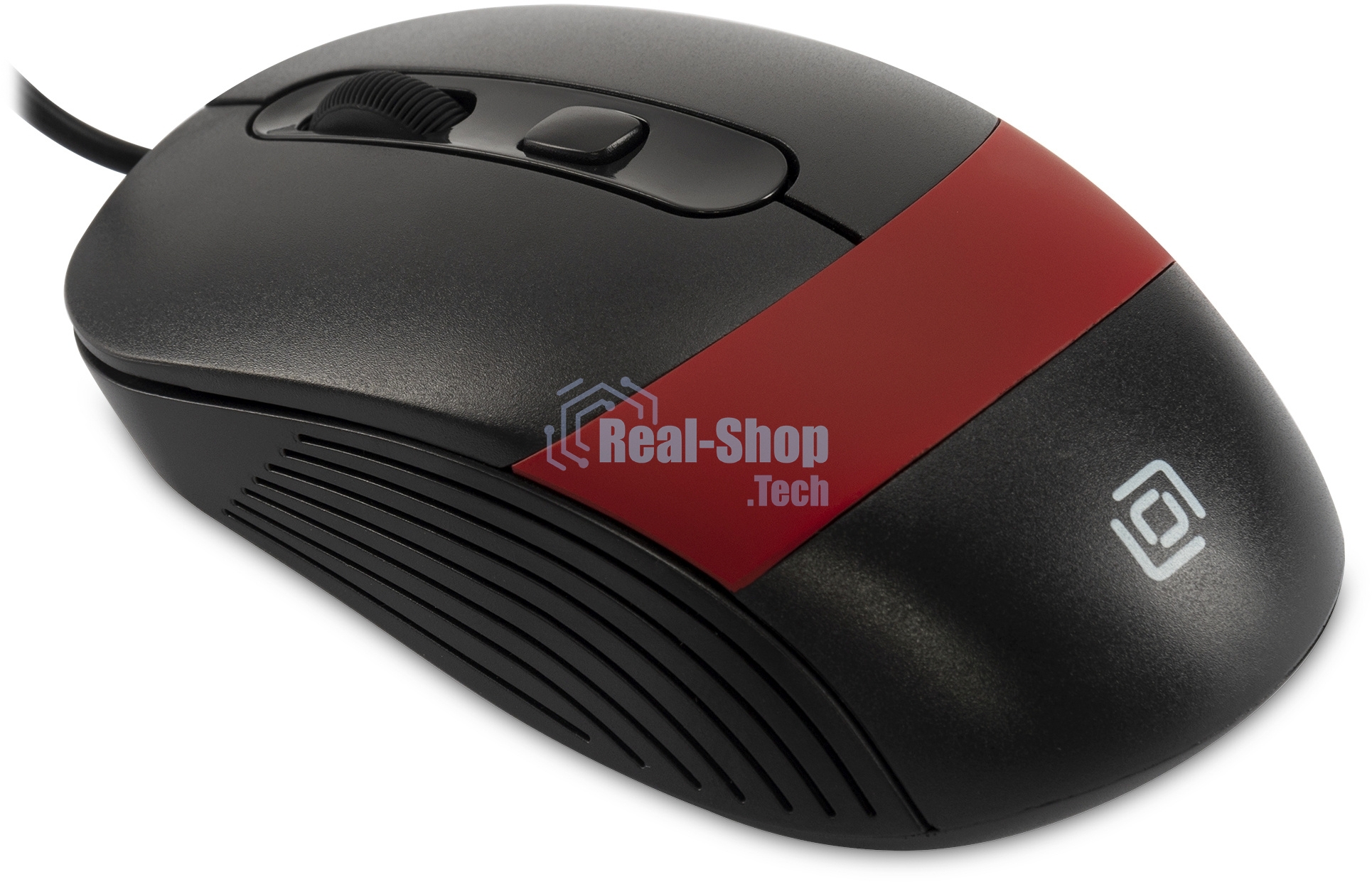 Мышь проводная Oklick 310M черный/красный, 2400 dpi, USB, кнопки - 4