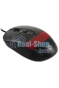 Мышь проводная Oklick 310M черный/красный, 2400 dpi, USB, кнопки - 4