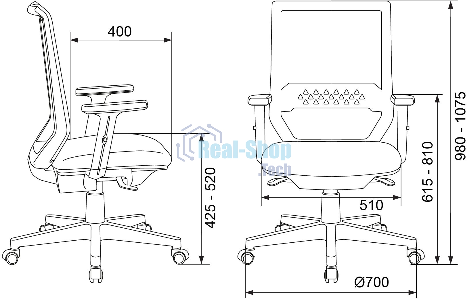 Кресло офисное Бюрократ MC-611N черный TW-01 Neo Black сетка/ткань крестовина пластик