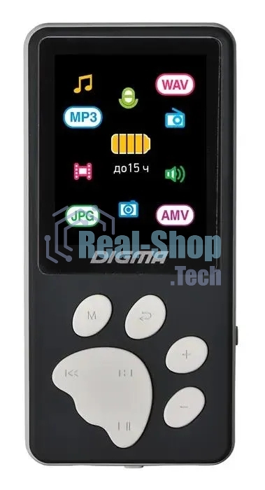 Плеер Hi-Fi Flash Digma S4 8Gb черный/серый/1.8