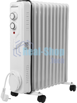 Масляный обогреватель Centek CT-6207 (11 секций) белый, 1000/1750/2500 Вт, 25 м2, 3 режима, термостат