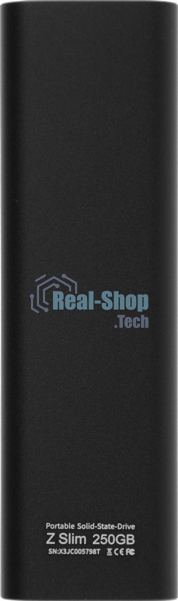 Внешний SSD Netac Z SLIM, 250 Gb, USB 3.2 Gen 2 Type-C, R/W 550/480, черный