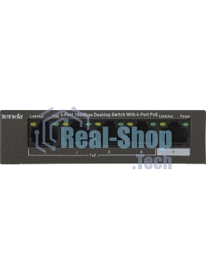 Коммутатор Tenda TEF1105P-4-38W 5PORT 10/100M