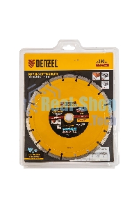 Диск алмазный отрезной Denzel ф230 х 22,2 мм, сегментный, сухое резание