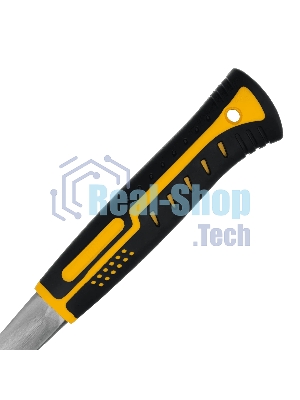 Молоток-гвоздодер Denzel 350 г, цельнометаллический, двухкомпонентная рукоятка