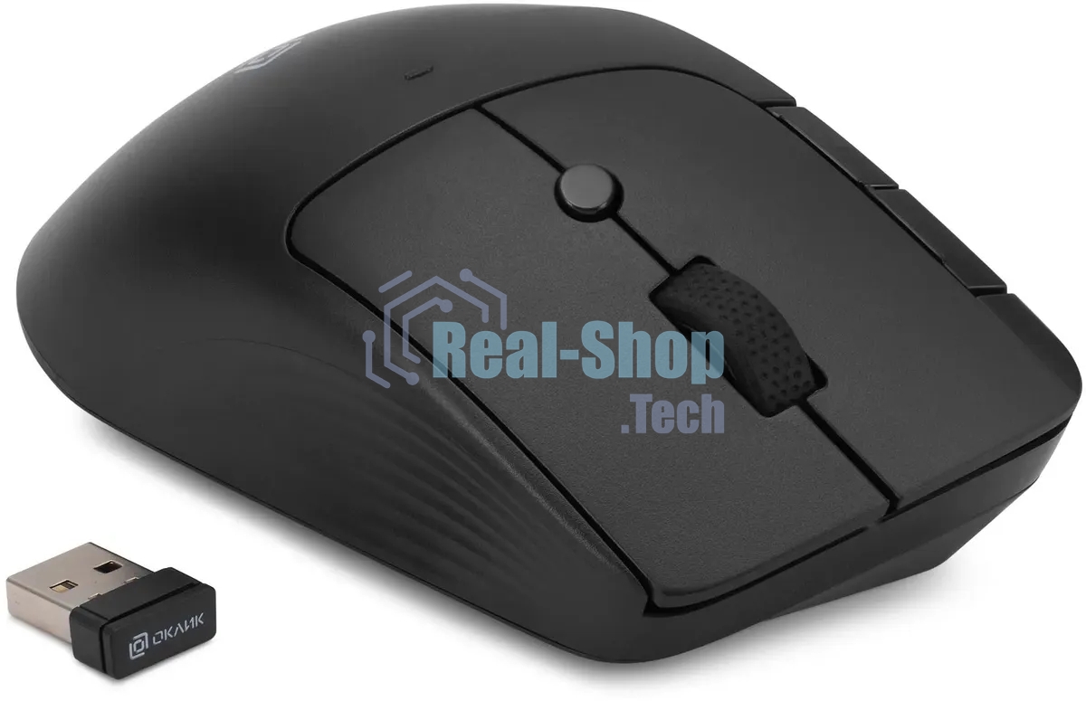 Мышь беспроводная Oklick 501MW черный, 2400 dpi, радиоканал, USB, кнопки - 6