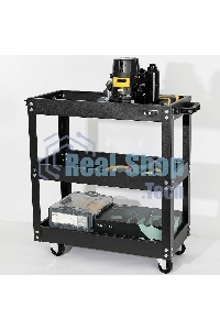 Тележка инструментальная трехсекционная на колесах Deli DL433013 510x260x580мм, до 90кг, толщина полки 0,6мм, толщина стойки 1мм