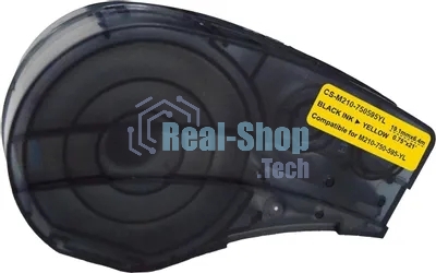 Картридж ленточный Cactus CS-M210-750595YL черный шрифт, желтый фон (19.1 мм, 6.4 м) для Brady M210/M211/M210-LAB
