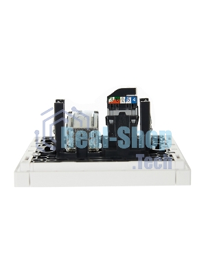 Розетка двойная TV+RJ45 кат.5E IEK FORTE&PIANO FP236 белый