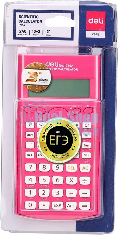 Калькулятор научный Deli E1710A/RED красный 10+2-разр.