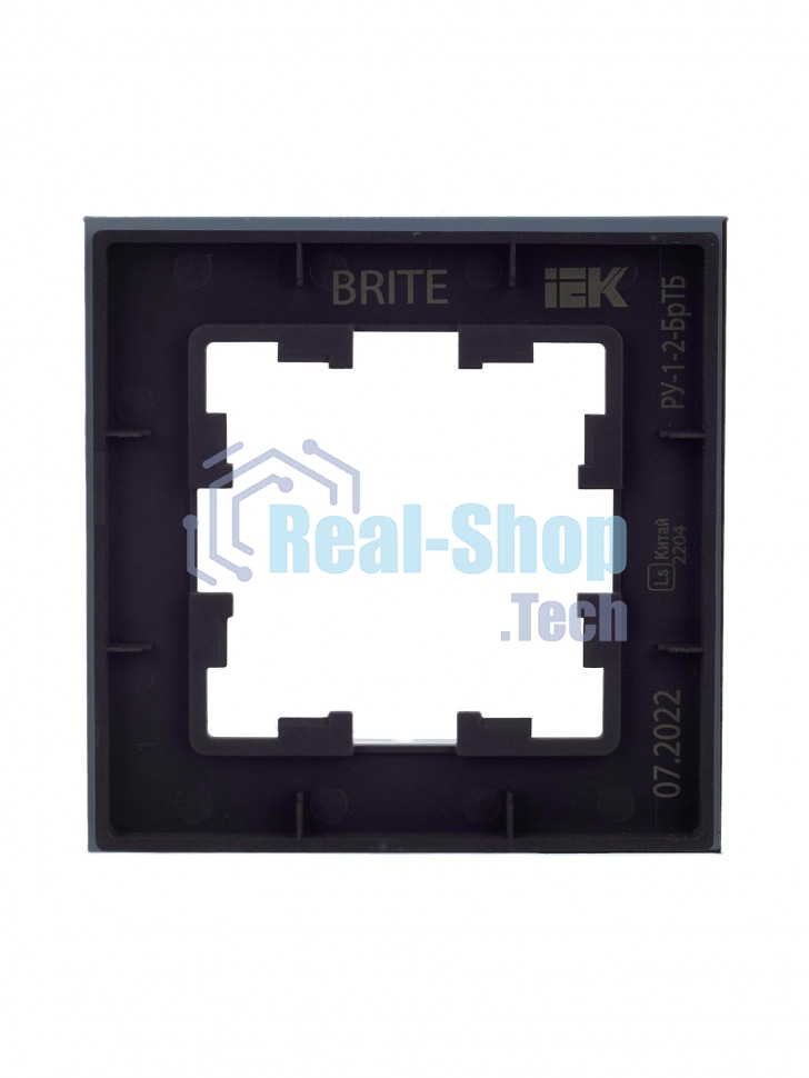 Рамка 1-местная IEK BRITE РУ-1-2-БрТБ (BR-M12-G-K45) стекло темная бронза