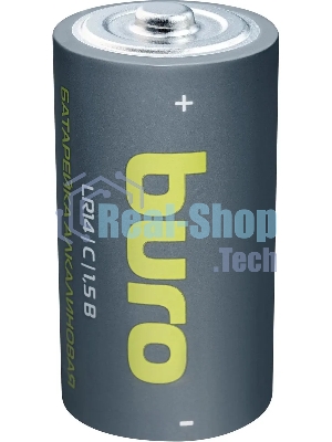 Батарея Buro Alkaline LR14 C 7500mAh (2шт) блистер, 1.5 В