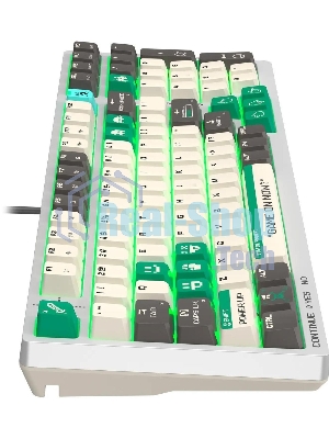 Клавиатура проводная A4Tech Bloody S98 Pixels Green USB белый/бежевый