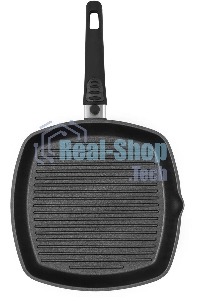 Сковорода-гриль Rondell Escurion RDA-869, 28 см, съемная ручка, без крышки, черный