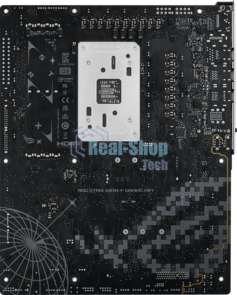 Материнская плата ASUS ROG STRIX X870-F GAMING WIFI, AM5, AMD X870, 4xDDR5, 2xSATA, 4xM.2, 1xPCI-E 5.0 x16, 1xPCI-E 4.0 x4, 1xHDMI, 1xDP, 2xUSB-C USB4, 1xUSB-C 10Gbps, 5xUSB-A 10Gbps, 4xUSB-A 5Gbps, 1x 2.5Gb LAN, 2x3.5 мм, 7.1, ATX