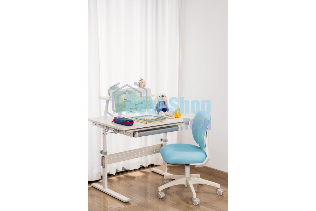 Кресло детское Cactus CS-CHR-3594BL голубой, крестов. пластик белый